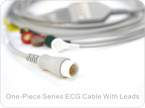 One-Piece Series ECG Cable With Leads